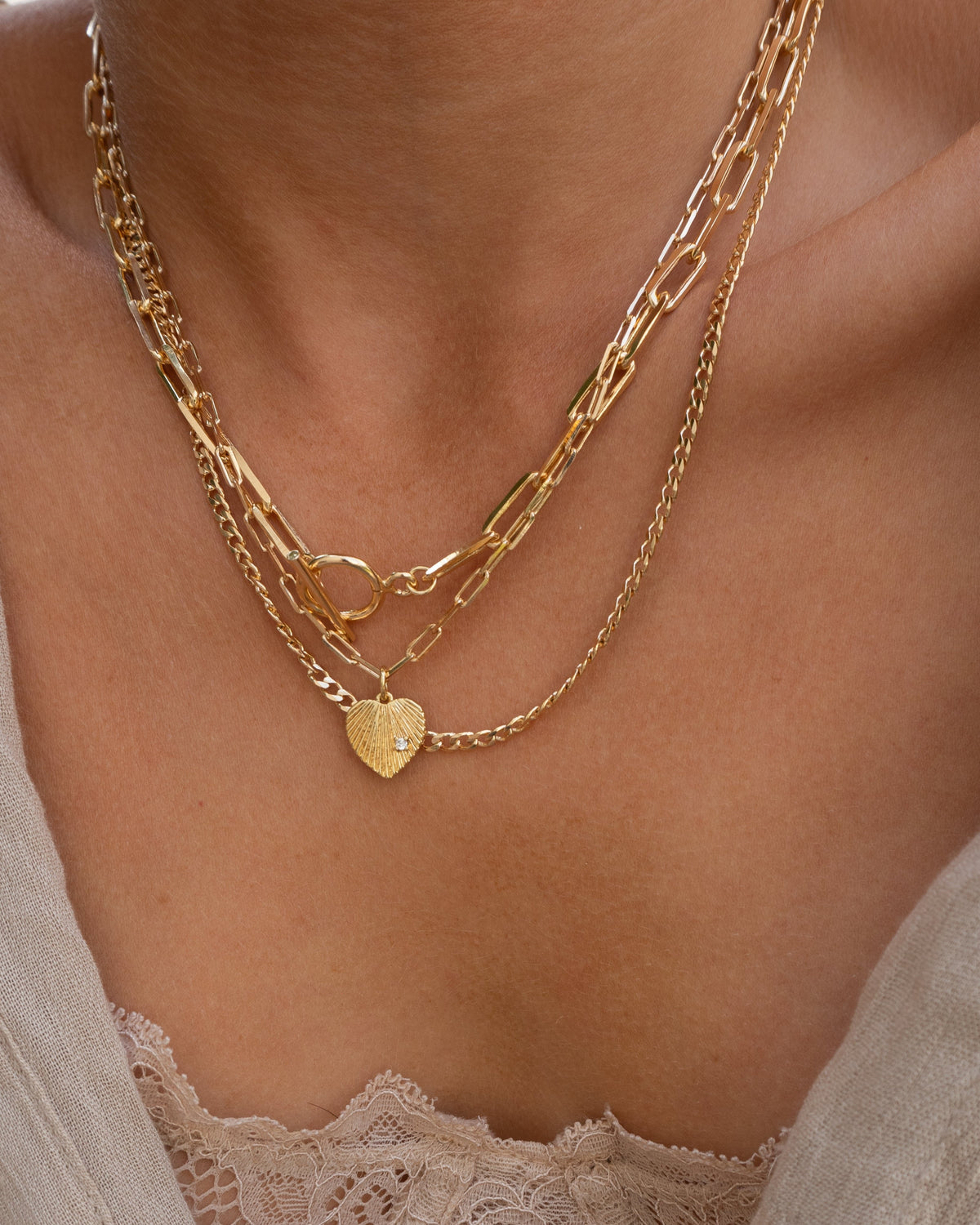 Heart pendant necklace | VIE EN BLEU